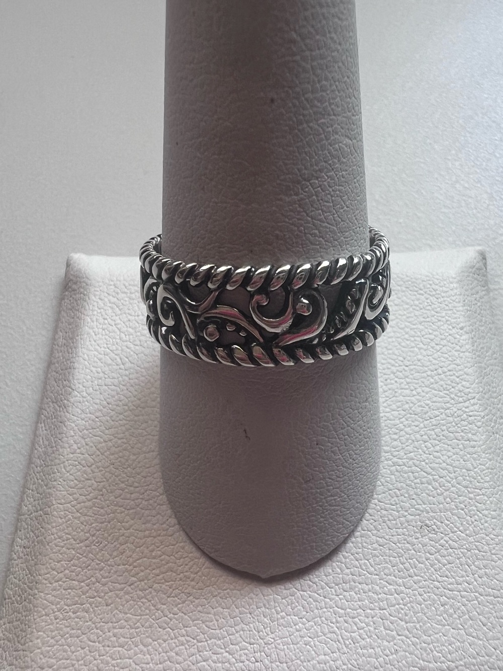 Carolyn Pollack RELIOS Sterling Silver Rope and Scroll Design Ring size 10